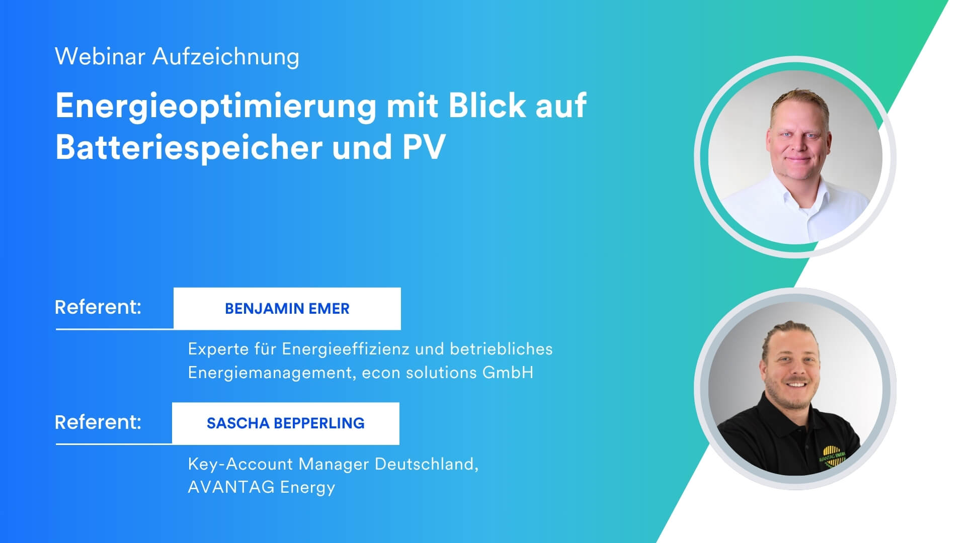 Webinar 157 | Energieoptimierung mit Blick auf Batteriespeicher und PV